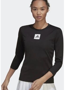 Women’s adidas Paris Tennis FreeLift 3/4-Length Sleeve Tee HC7558 Sz Large